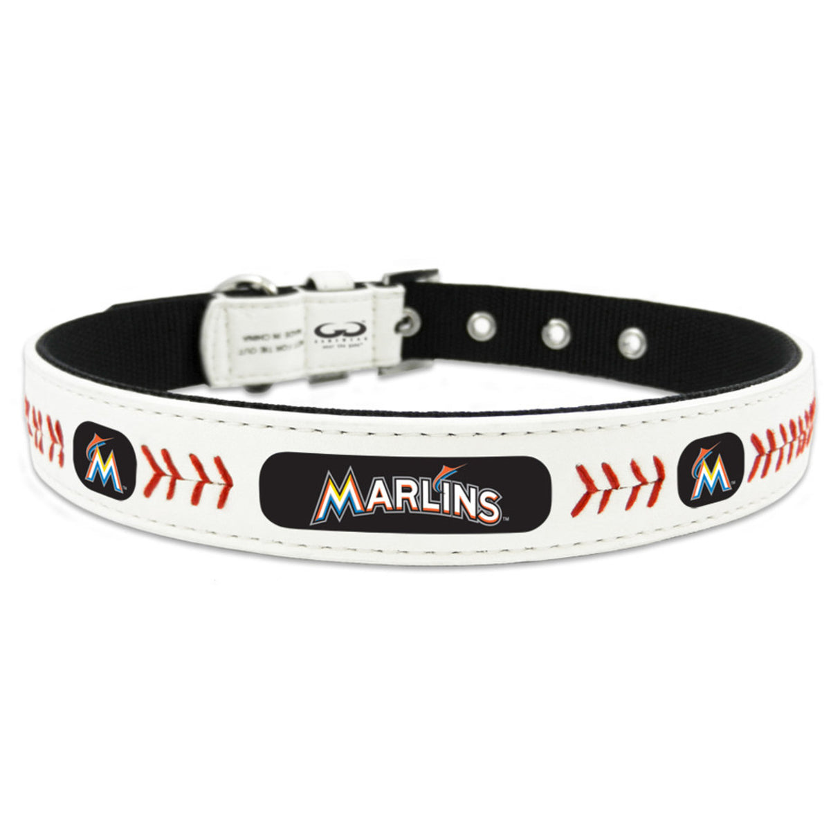 Gamewear Miami Marlins Classic Leather Baseball Pet Collar Size Small Fan Gear MLB Miami Marlins
