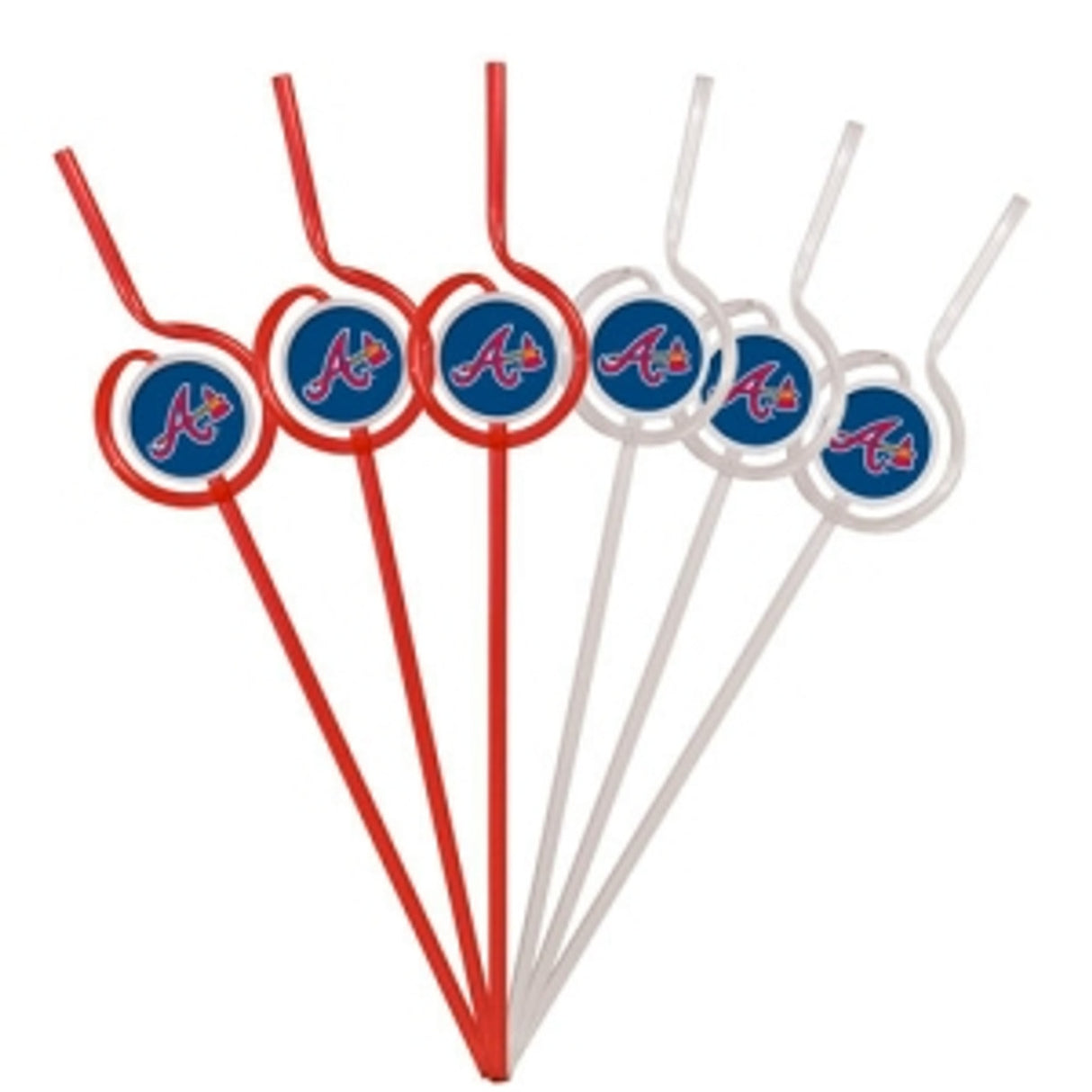 Pangea Brands Atlanta Braves Team Sipper Straws Fan Gear MLB Atlanta Braves