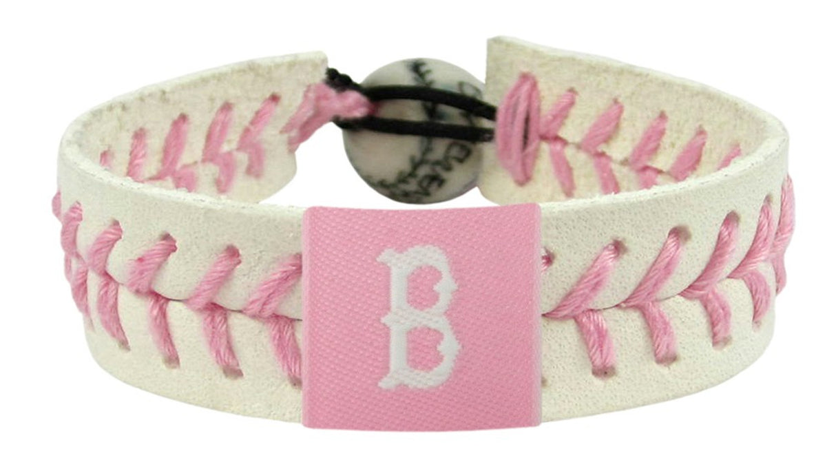 Gamewear Boston Red Sox Pink Baseball Bracelet Fan Gear MLB Boston Red Sox