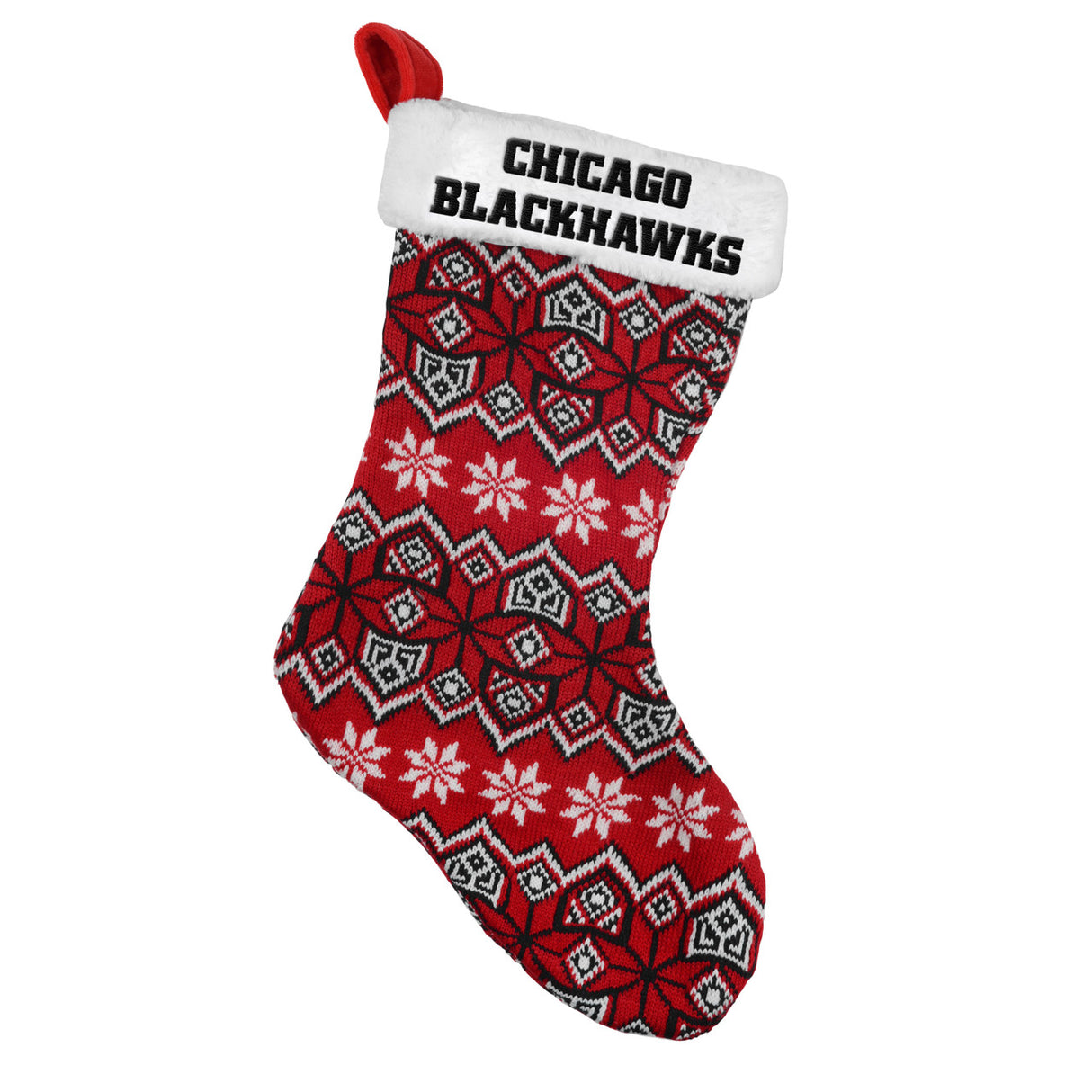 Forever Collectibles Chicago Blackhawks 2015 Knit Holiday Stocking Fan Gear NHL Chicago Blackhawks