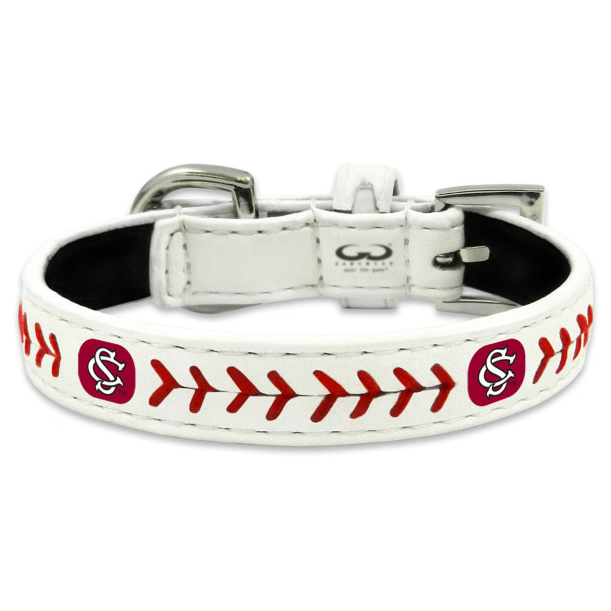 Gamewear South Carolina Gamecocks Classic Leather Baseball Pet Collar Size Toy Fan Gear NCAA South Carolina Gamecocks