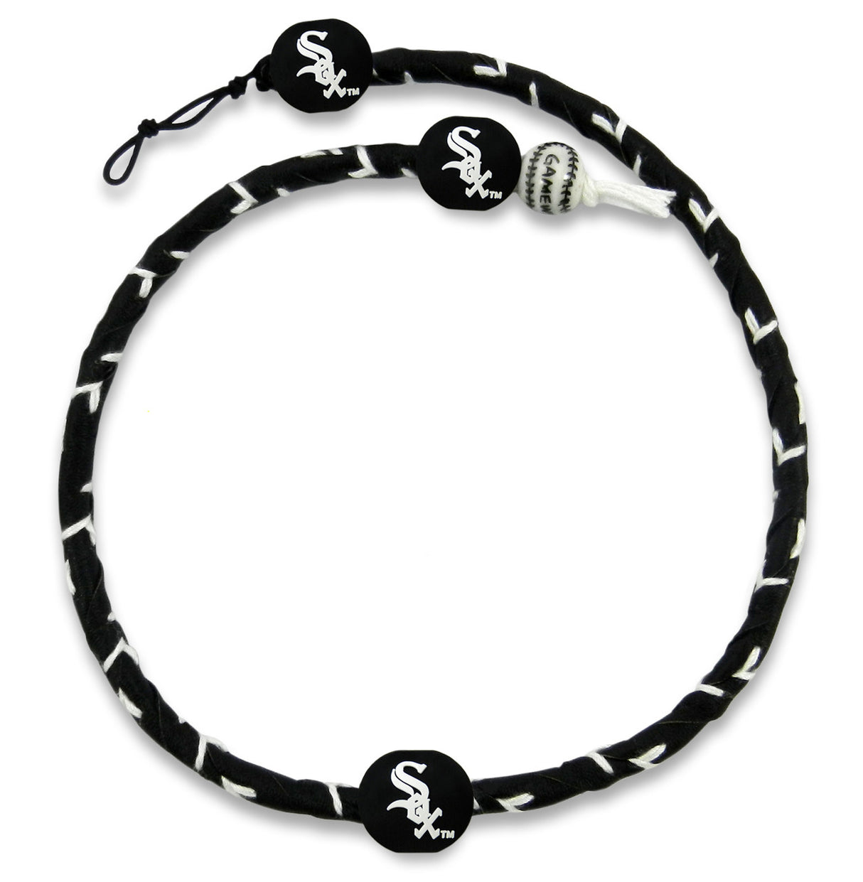 Gamewear Chicago White Sox Frozen Rope Team Color Baseball Necklace Fan Gear MLB Chicago White Sox