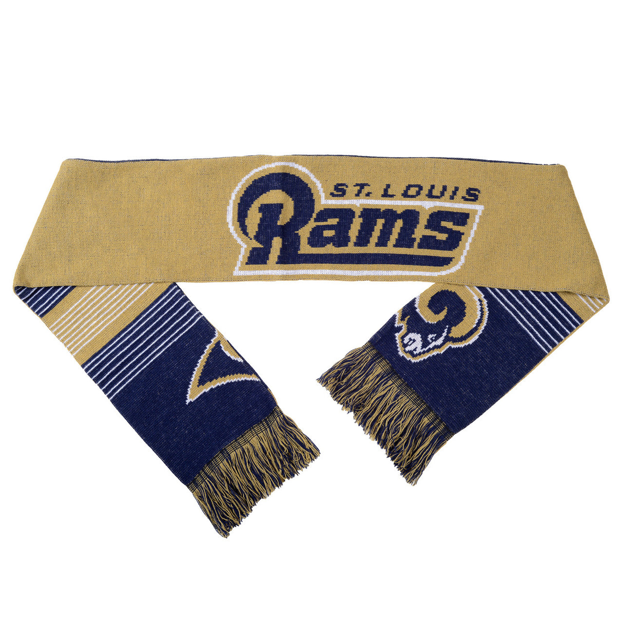 Forever Collectibles St. Louis Rams Split Logo Reverse Scarf Fan Gear NFL Los Angeles Rams