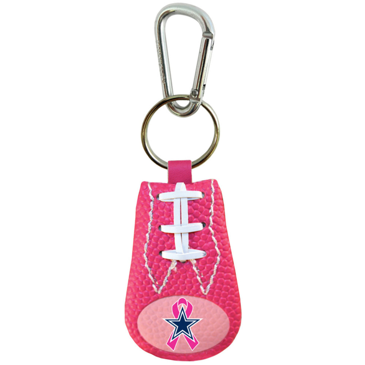 Gamewear Dallas Cowboys Pink Ribbon Breast Cancer Awareness Football Keychain Fan Gear NFL Dallas Cowboys