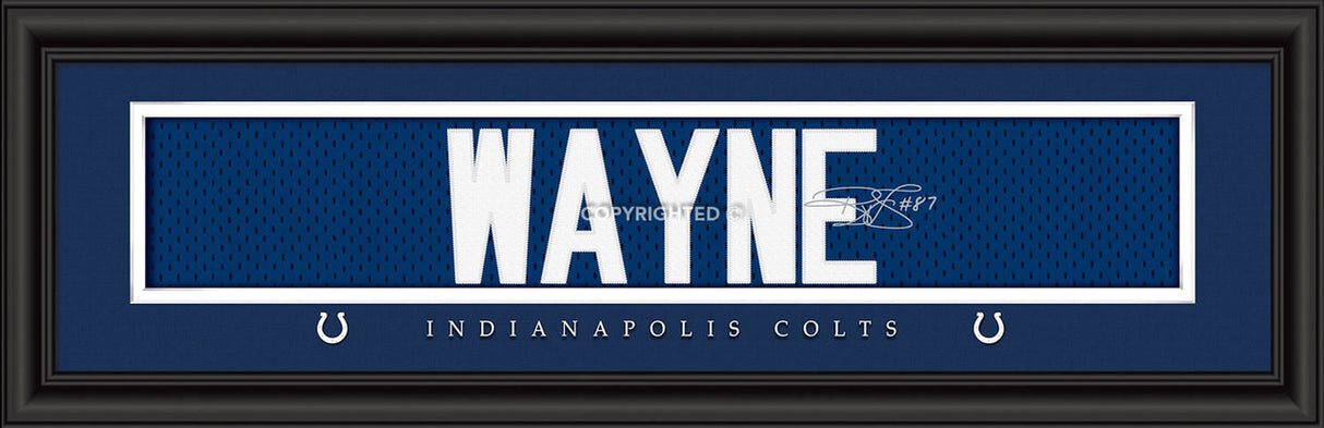 Prints Charming Indianapolis Colts Reggie Wayne Signature Style Print 8x24 Fan Gear NFL Indianapolis Colts
