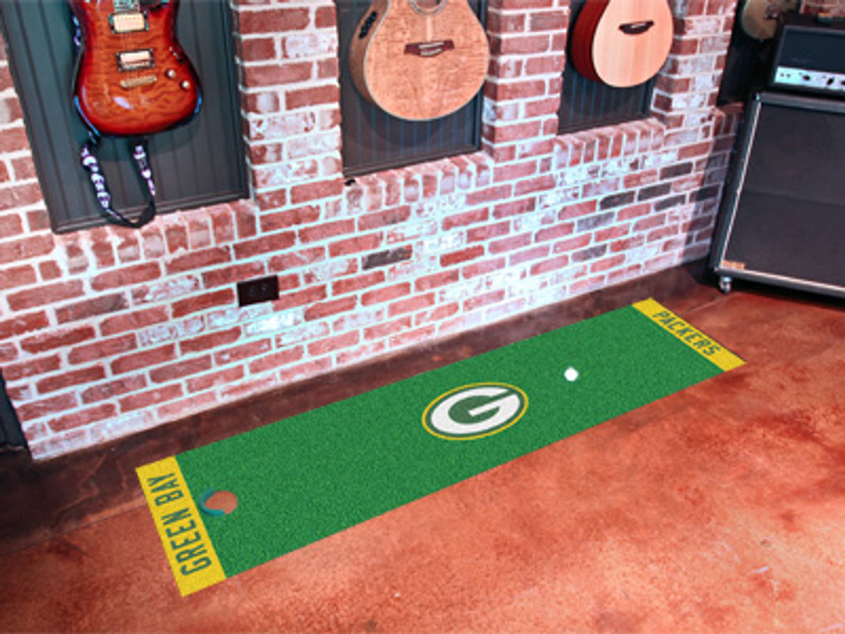 Fanmats Green Bay Packers Putting Green Mat Fan Gear NFL Green Bay Packers