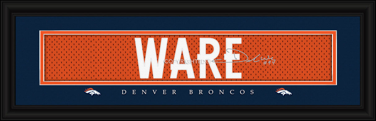Prints Charming Denver Broncos DeMarcus Ware Signature Print 8"x24" Fan Gear NFL Denver Broncos