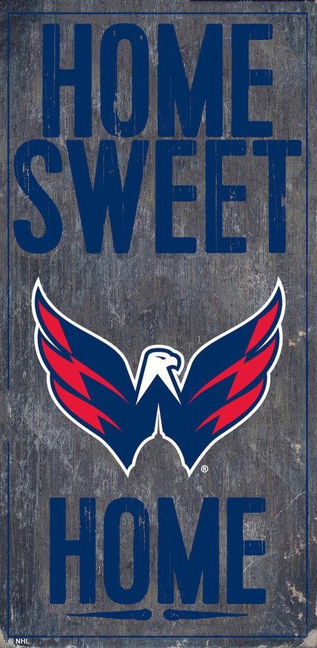 Fan Creations Washington Capitals Home Sweet Home Wood Sign 6x12 Fan Gear NHL Washington Capitals