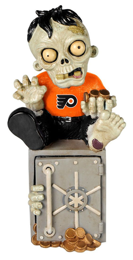 Forever Collectibles Philadelphia Flyers Zombie Bank Figurine Fan Gear NHL Philadelphia Flyers