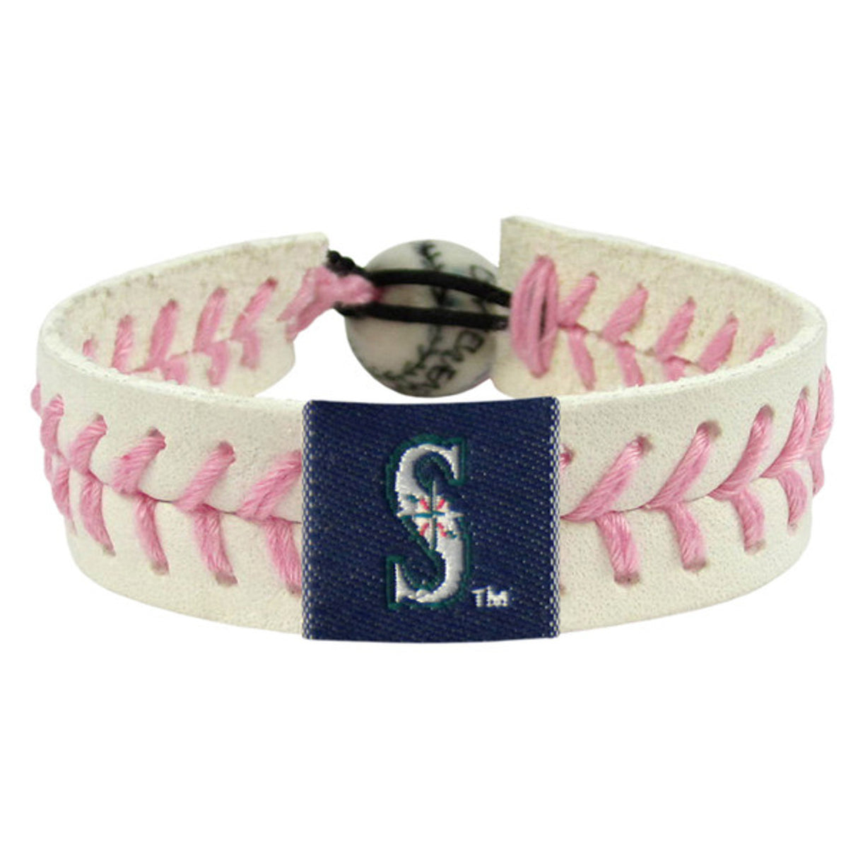 Gamewear Seattle Mariners Pink Baseball Bracelet Fan Gear MLB Seattle Mariners