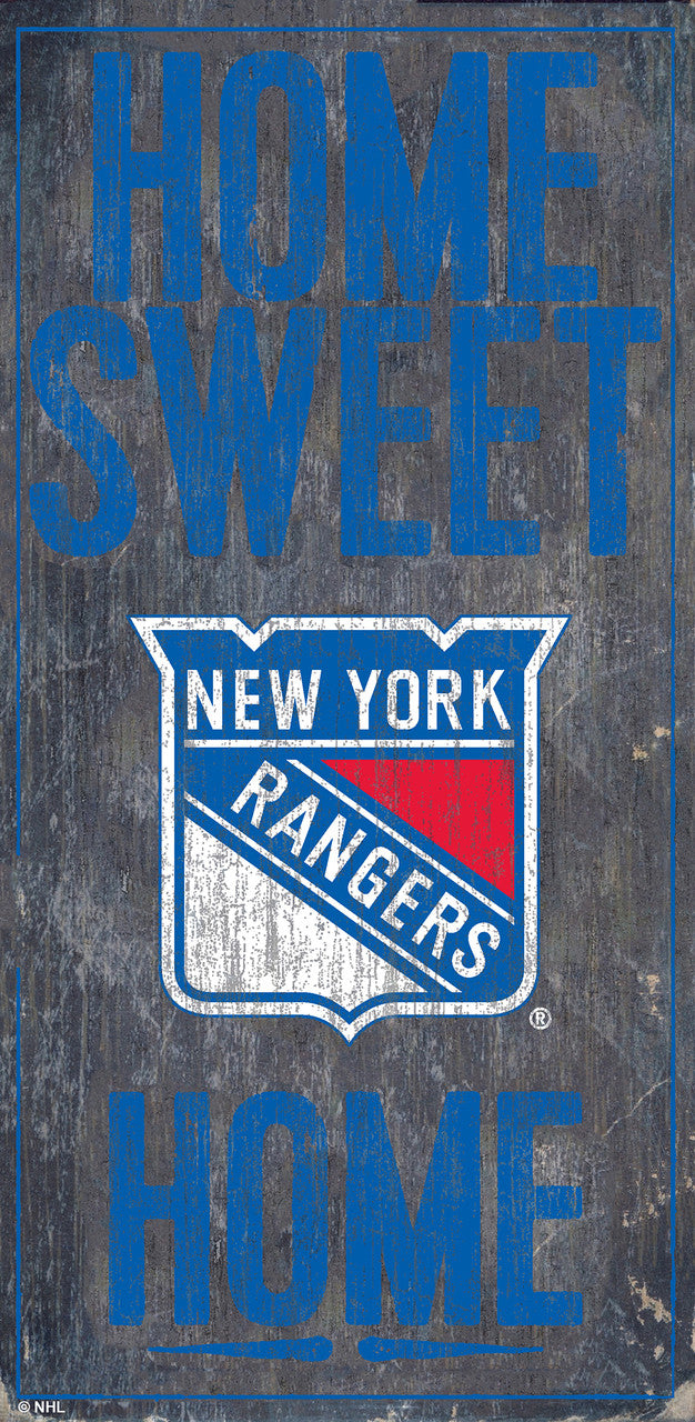 Fan Creations New York Rangers Home Sweet Home Wood Sign 6x12 Fan Gear NHL New York Rangers