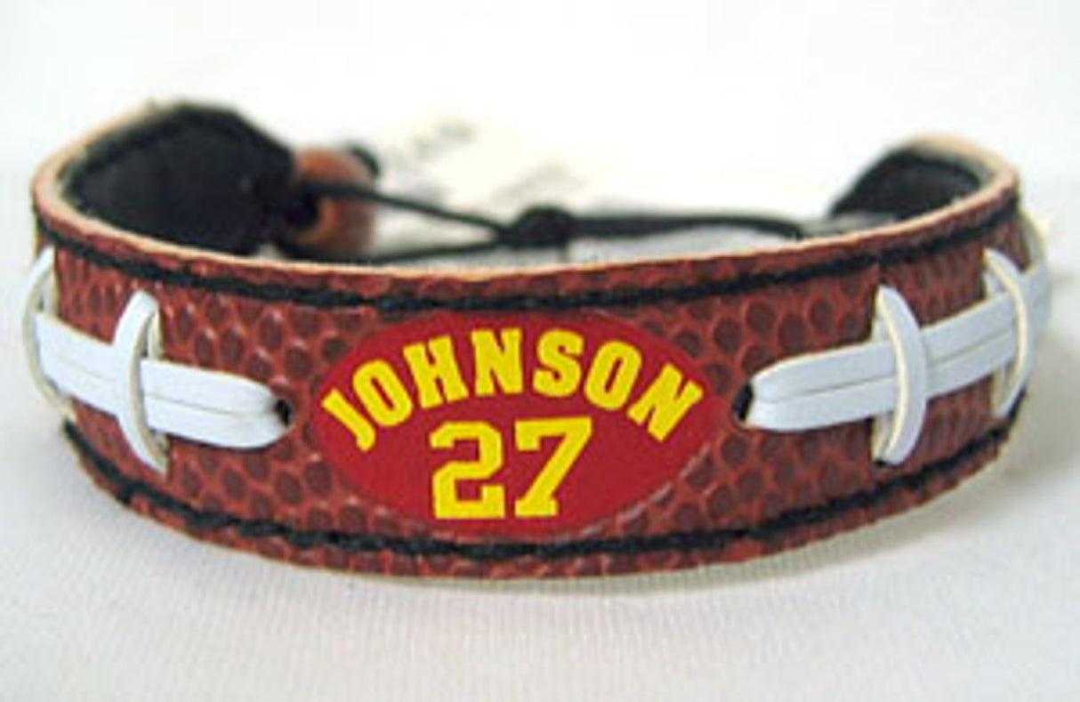 Gamewear Kansas City Chiefs Classic Jersey Larry Johnson Football Bracelet Fan Gear NFL Kansas City Chiefs