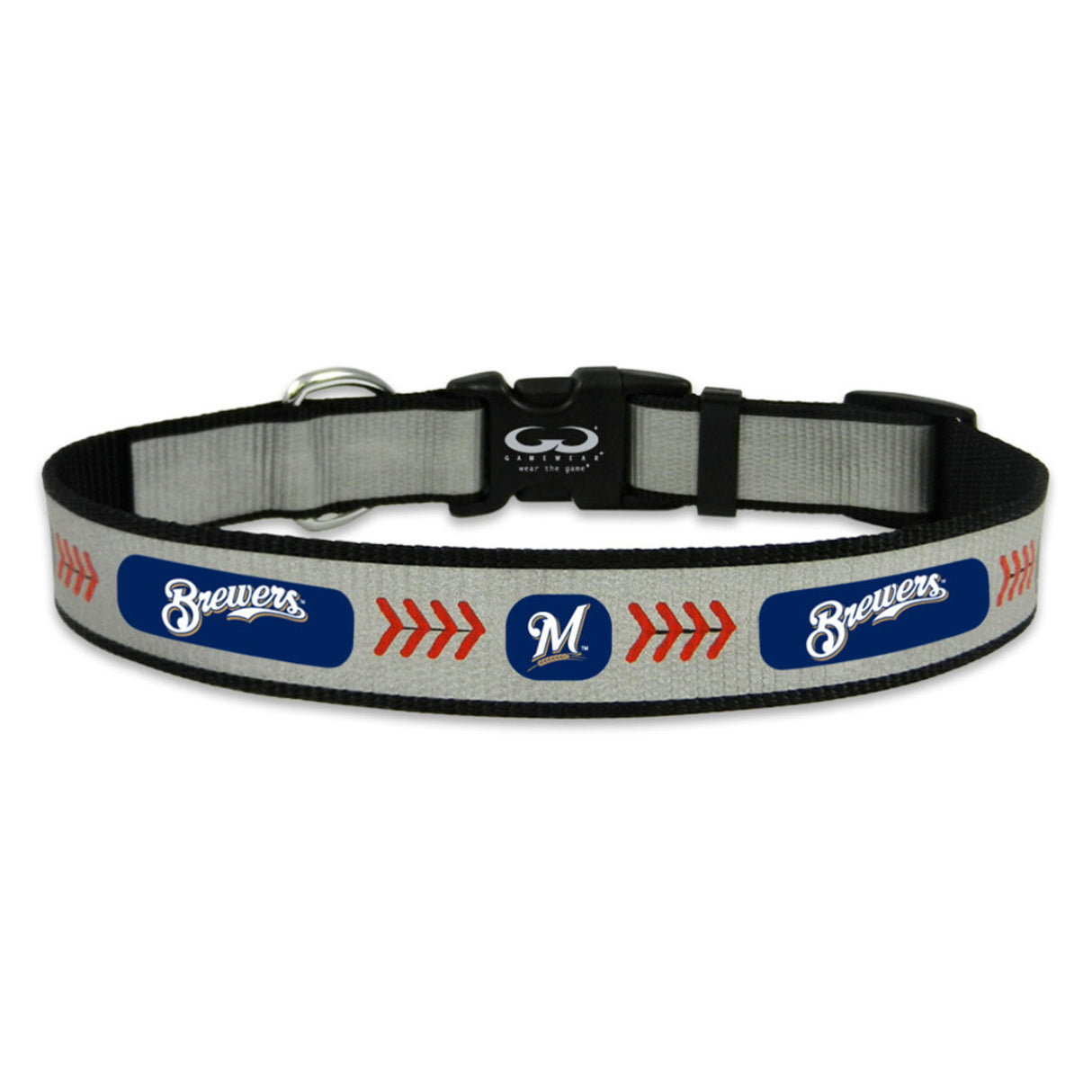 Gamewear Milwaukee Brewers Reflective Baseball Pet Collar Size Large Fan Gear MLB Milwaukee Brewers