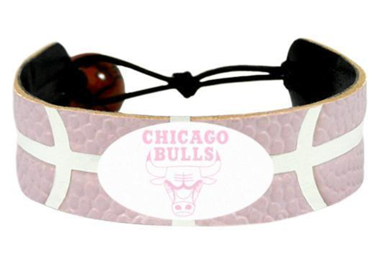 Gamewear Chicago Bulls Pink Basketball Bracelet Fan Gear NBA Chicago Bulls