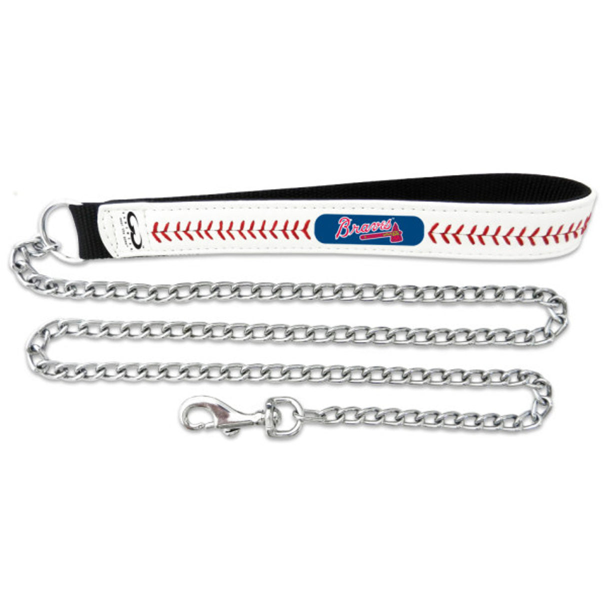 Gamewear Atlanta Braves Leather Baseball Pet Leash Size Medium Fan Gear MLB Atlanta Braves