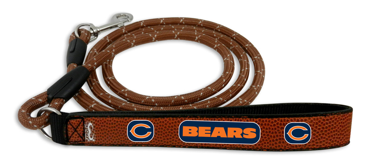 Gamewear Chicago Bears Leather Chain Football Pet Leash Size Medium Fan Gear NFL Chicago Bears