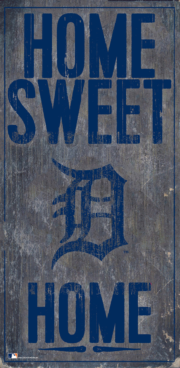 Fan Creations Detroit Tigers Home Sweet Home Wood Sign 6x12 Fan Gear MLB Detroit Tigers