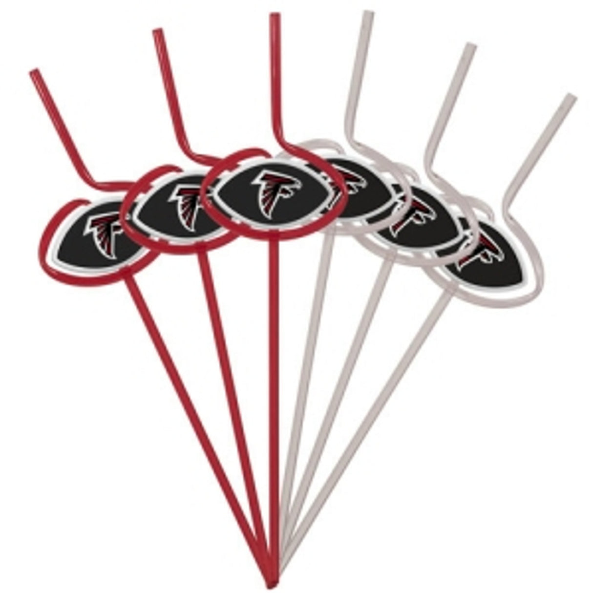 Pangea Brands Atlanta Falcons Team Sipper Straws Fan Gear NFL Atlanta Falcons
