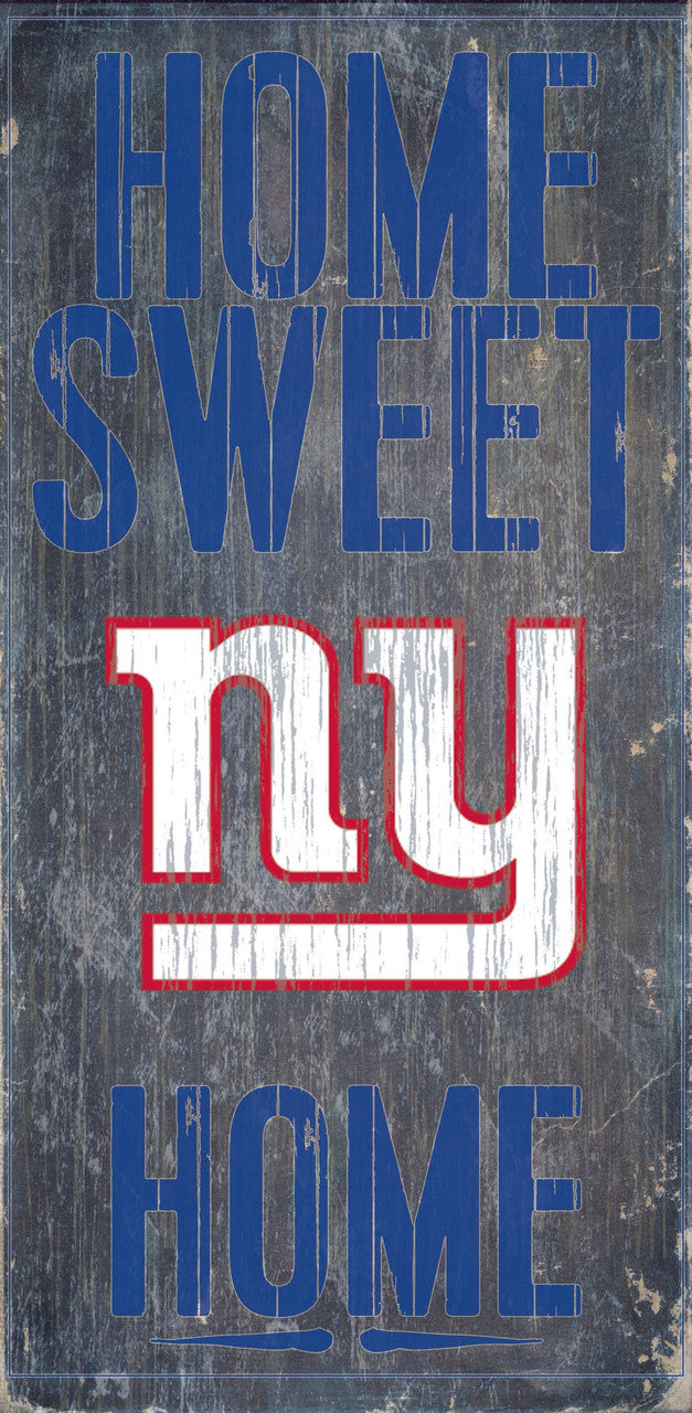 Fan Creations New York Giants Home Sweet Home Wood Sign 6"x12" Fan Gear NFL New York Giants