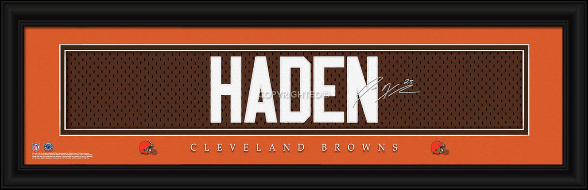 Prints Charming Cleveland Browns Joe Haden Signature Style Print 8x24 Fan Gear NFL Cleveland Browns