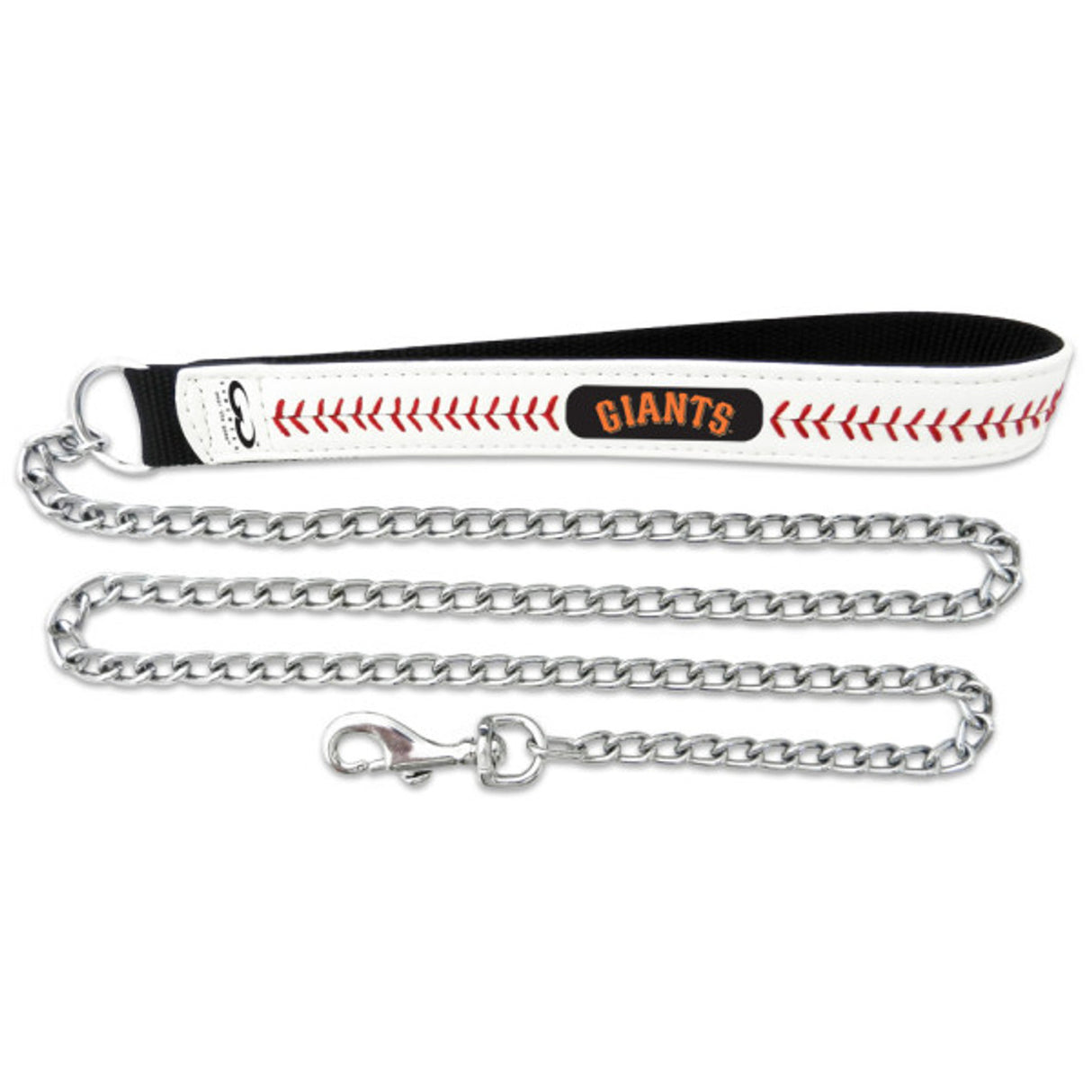 Gamewear San Francisco Giants Leather Chain Baseball Pet Leash Size Large Fan Gear MLB San Francisco Giants