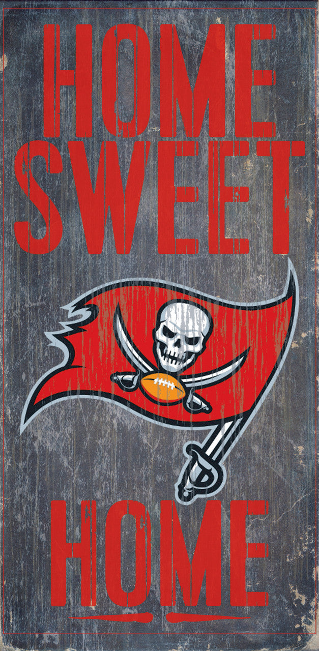 Fan Creations Tampa Bay Buccaneers Home Sweet Home Wood Sign 6"x12" Fan Gear NFL Tampa Bay Buccaneers