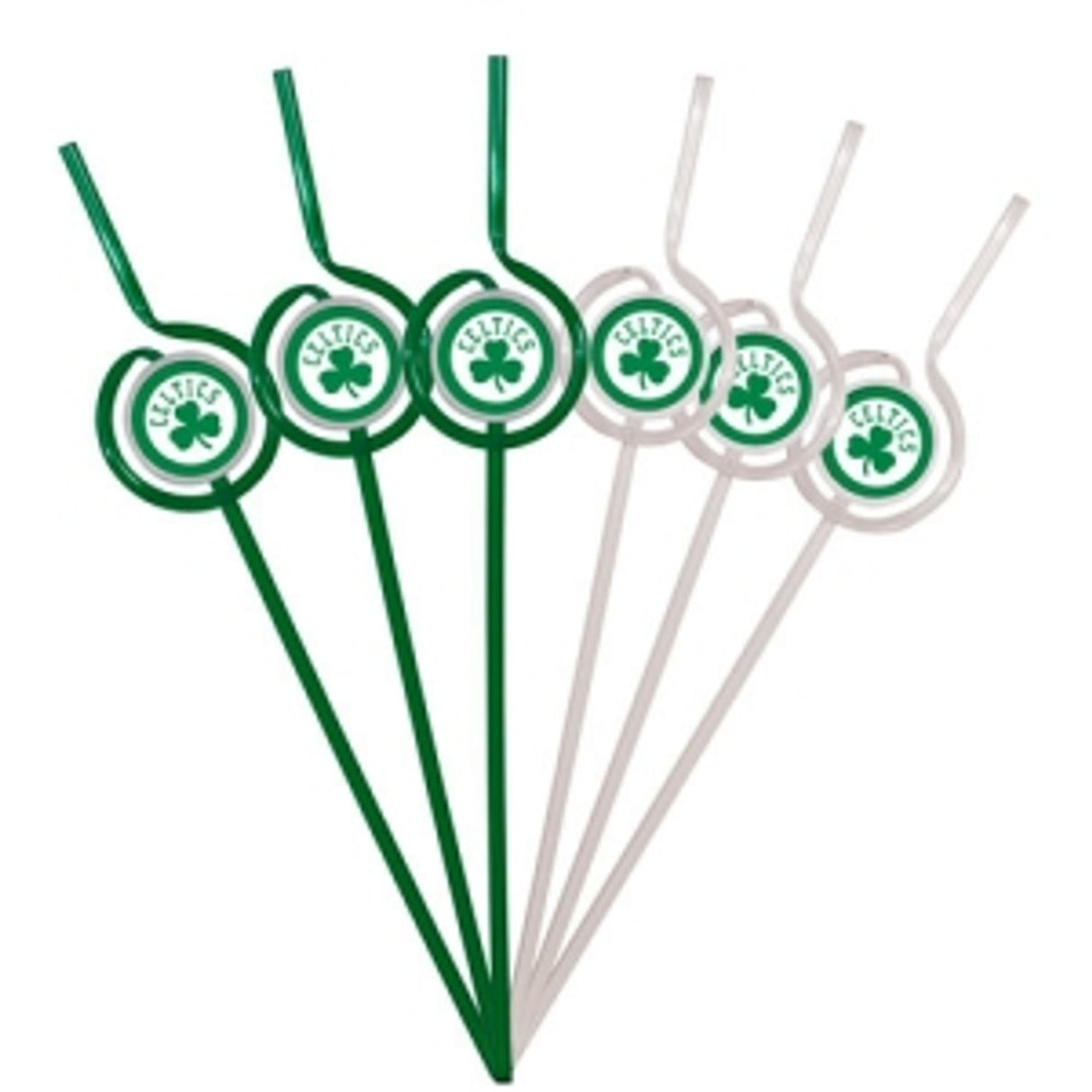 Pangea Brands Boston Celtics Team Sipper Straws Fan Gear NBA Boston Celtics