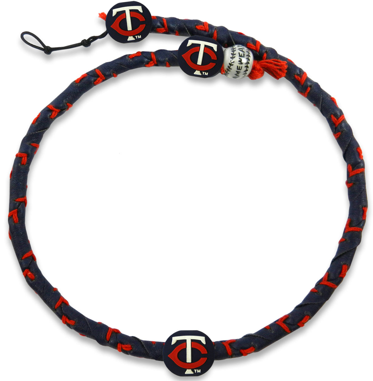 Gamewear Minnesota Twins Frozen Rope Team Color Baseball Necklace Fan Gear MLB Minnesota Twins