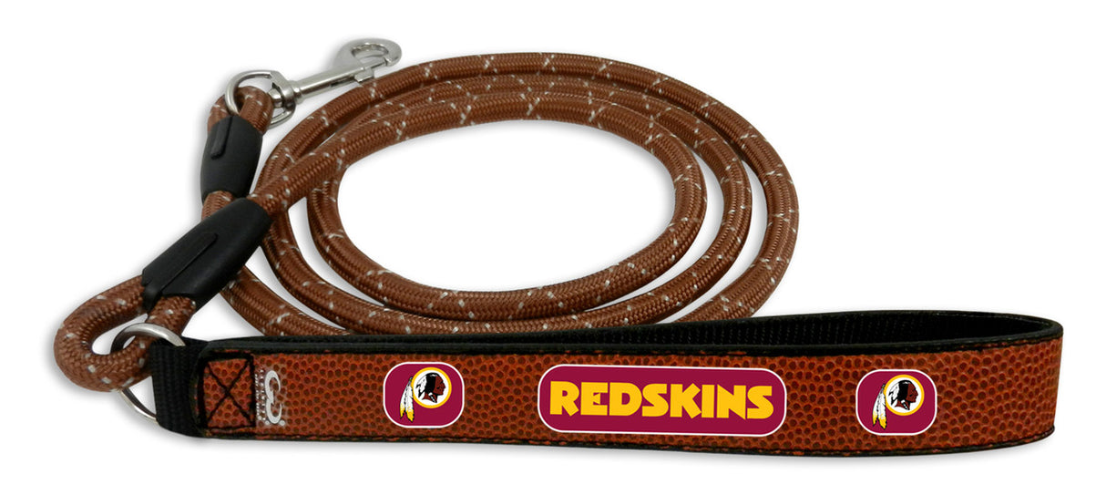 Gamewear Washington Redskins Leather Frozen Rope Football Pet Leash Size Medium Fan Gear NFL Washington Commanders