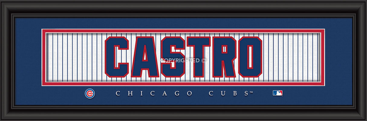 Prints Charming Chicago Cubs Starlin Castro Signature Style Print 8x24 Fan Gear MLB Chicago Cubs