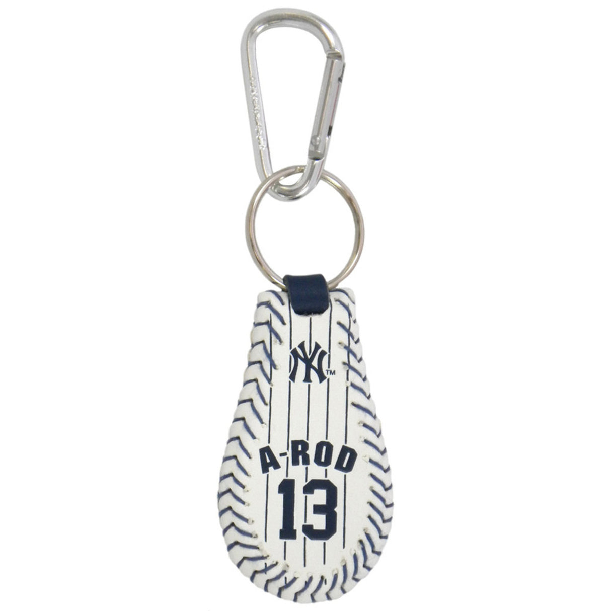 Gamewear New York Yankees Pinstripe Alex Rodriguez Baseball Keychain Fan Gear MLB New York Yankees