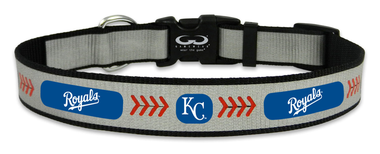 Gamewear Kansas City Royals Reflective Baseball Pet Collar Size Large Fan Gear MLB Kansas City Royals