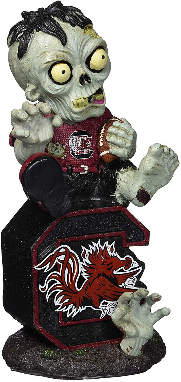 Forever Collectibles South Carolina Gamecocks Zombie On Logo w/Football Figurine Fan Gear NCAA South Carolina Gamecocks