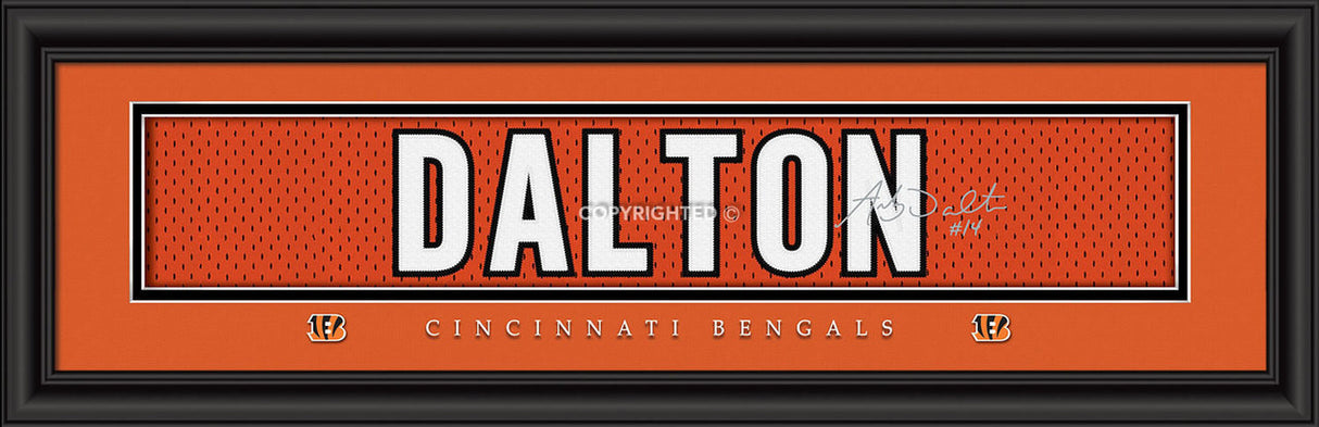 Prints Charming Cincinnati Bengals Andy Dalton Signature Print 8"x24" Fan Gear NFL Cincinnati Bengals