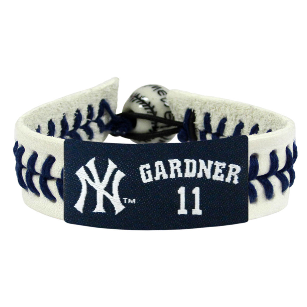 Gamewear New York Yankees Genuine Brett Gardner Baseball Bracelet Fan Gear MLB New York Yankees