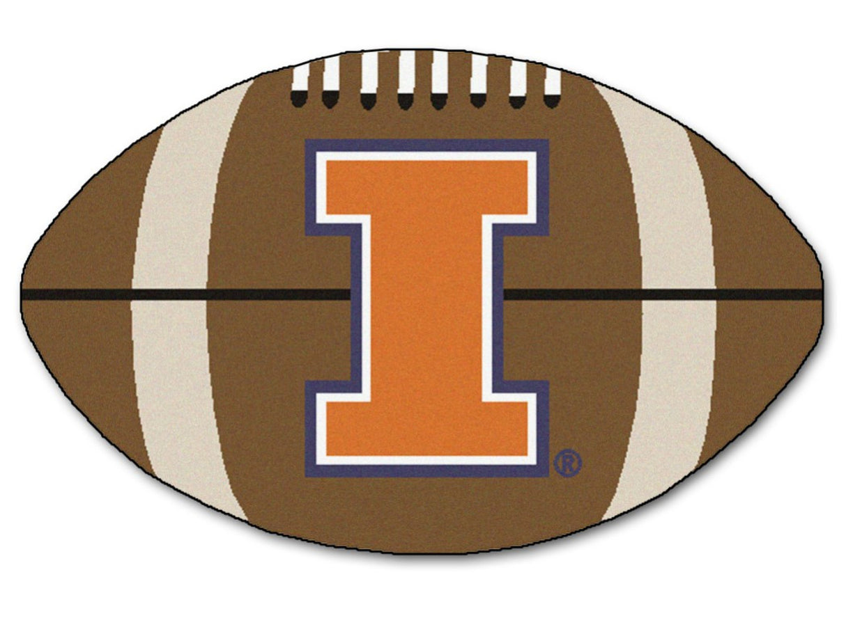 Fanmats Illinois Fighting Illini Football Mat 22x35 Fan Gear NCAA Illinois Fighting Illini
