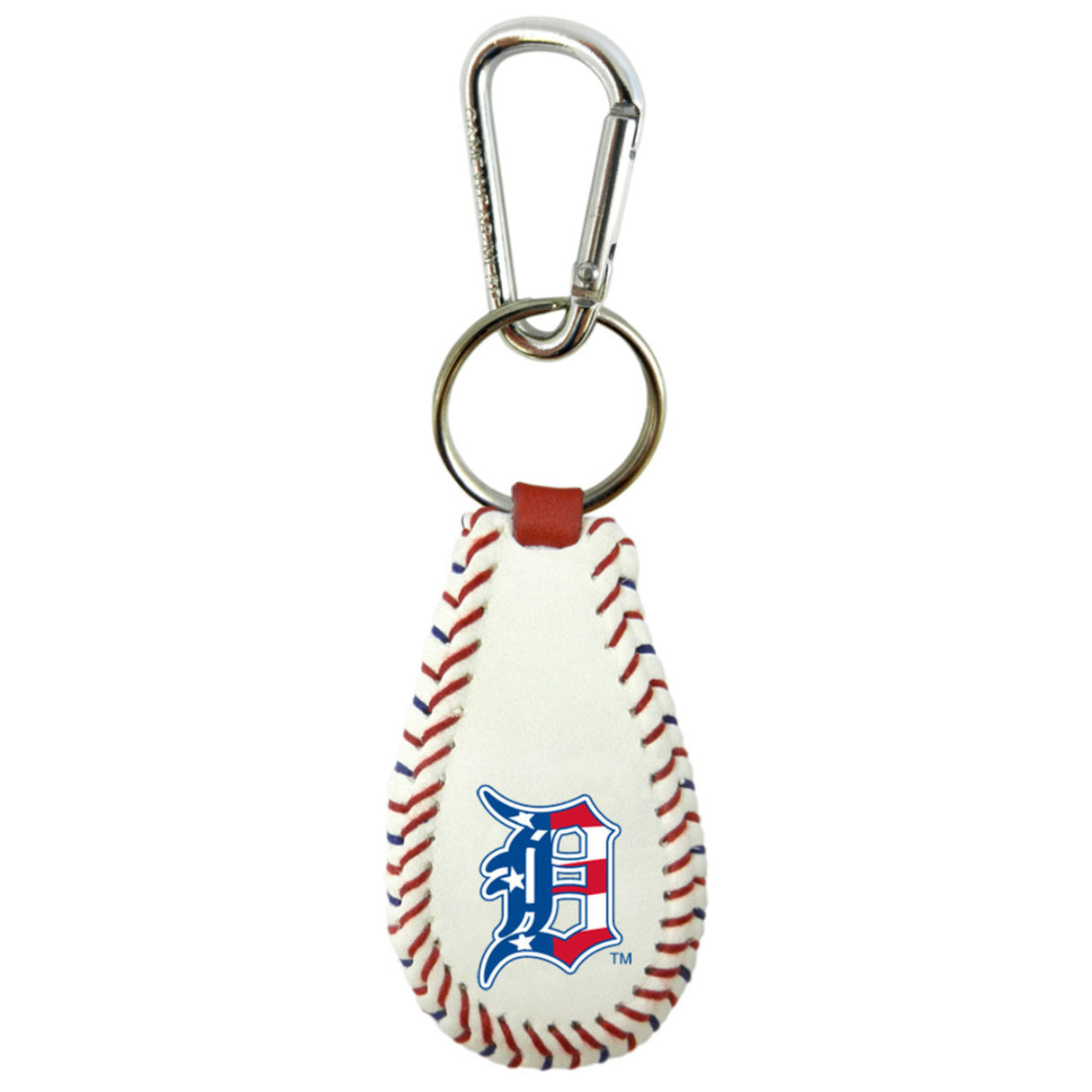 Gamewear Detroit Tigers Stars and Stripes Baseball Keychain Fan Gear MLB Detroit Tigers