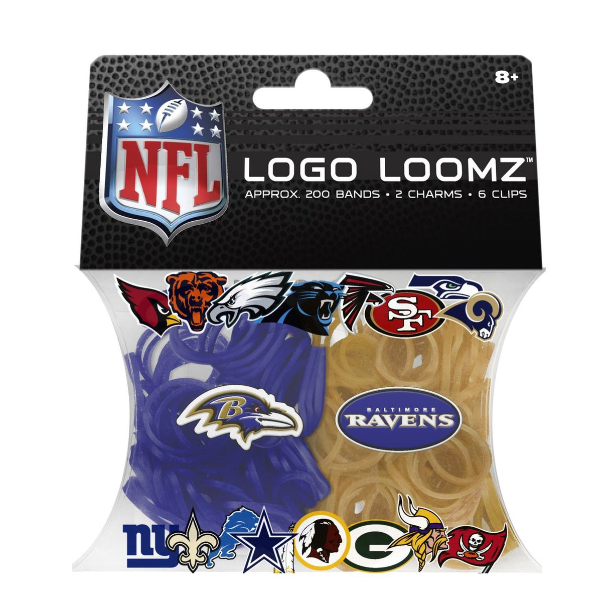 Forever Collectibles Baltimore Ravens Logo Loomz Filler Pack Fan Gear NFL Baltimore Ravens