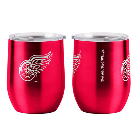 BOELTER Detroit Red Wings Curved Beverage 16oz Ultra Travel Tumbler Fan Gear NHL Detroit Red Wings
