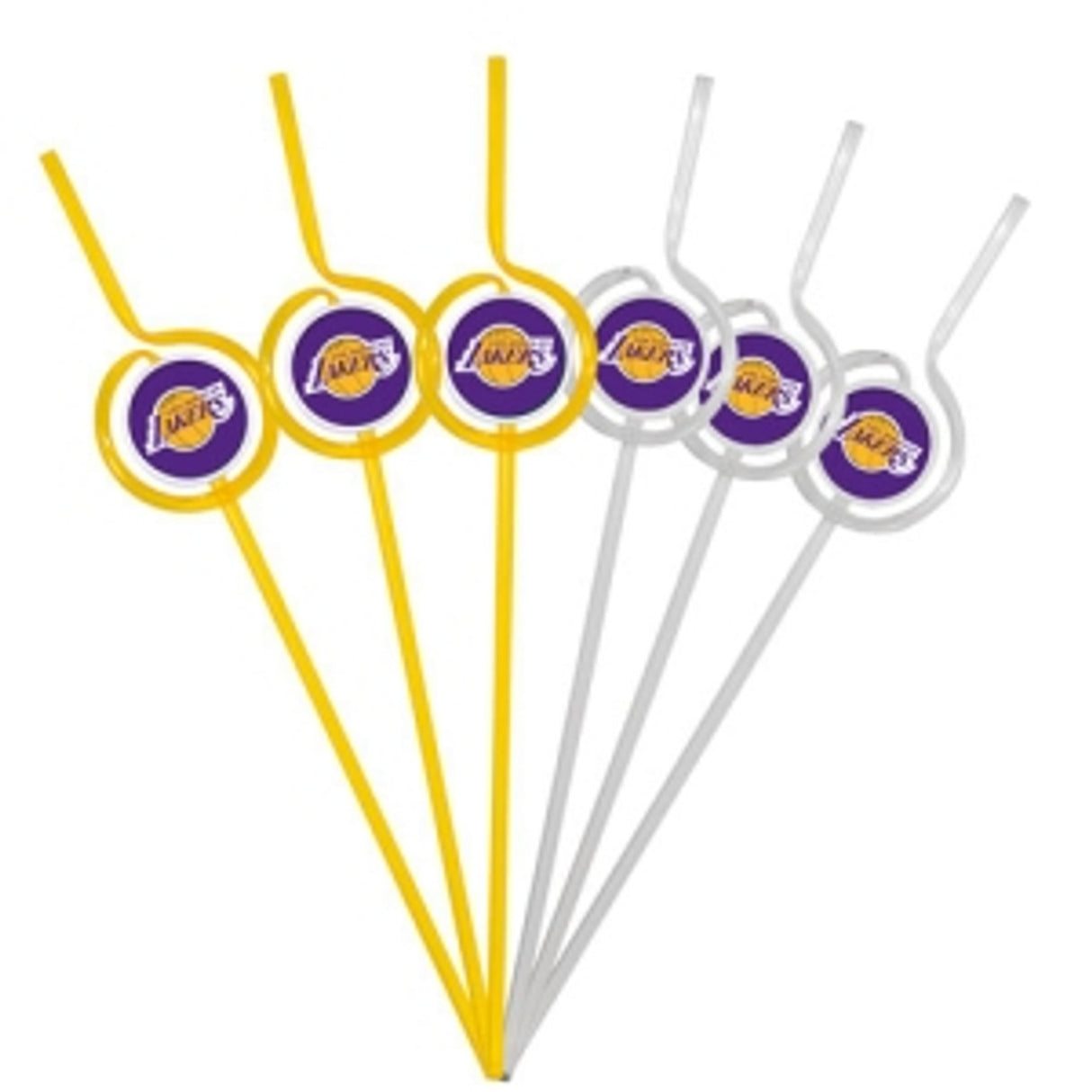 Pangea Brands Los Angeles Lakers Team Sipper Straws Fan Gear NBA Los Angeles Lakers