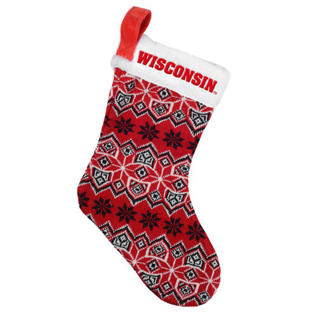 Forever Collectibles Wisconsin Badgers Basic Holiday Stocking 2015 Fan Gear NCAA Wisconsin Badgers