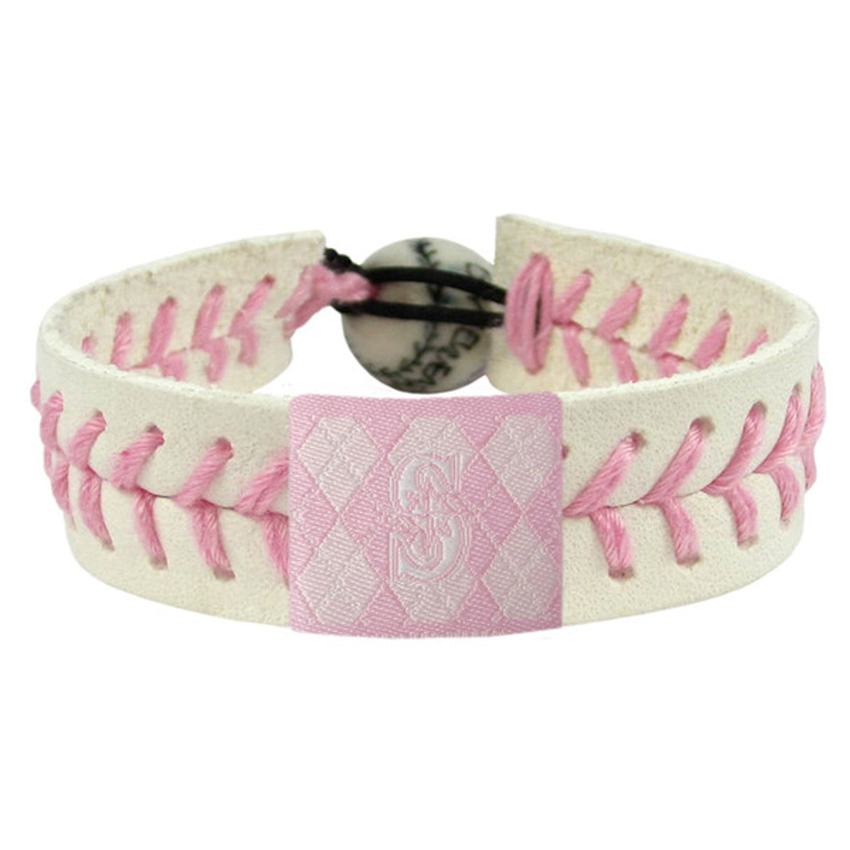 Gamewear Seattle Mariners Pink Argyle Baseball Bracelet Fan Gear MLB Seattle Mariners