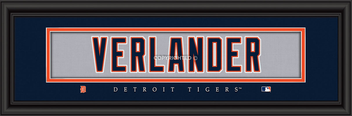 Prints Charming Detroit Tigers Justin Verlander Signature Style Print 8x24 Fan Gear MLB Detroit Tigers