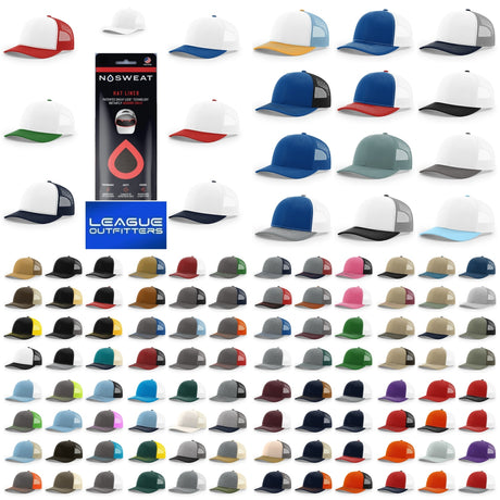 Richardson 112 Trucker Hat with NoSweat Hat Liner Combo Unisex Accessories Hats & Caps