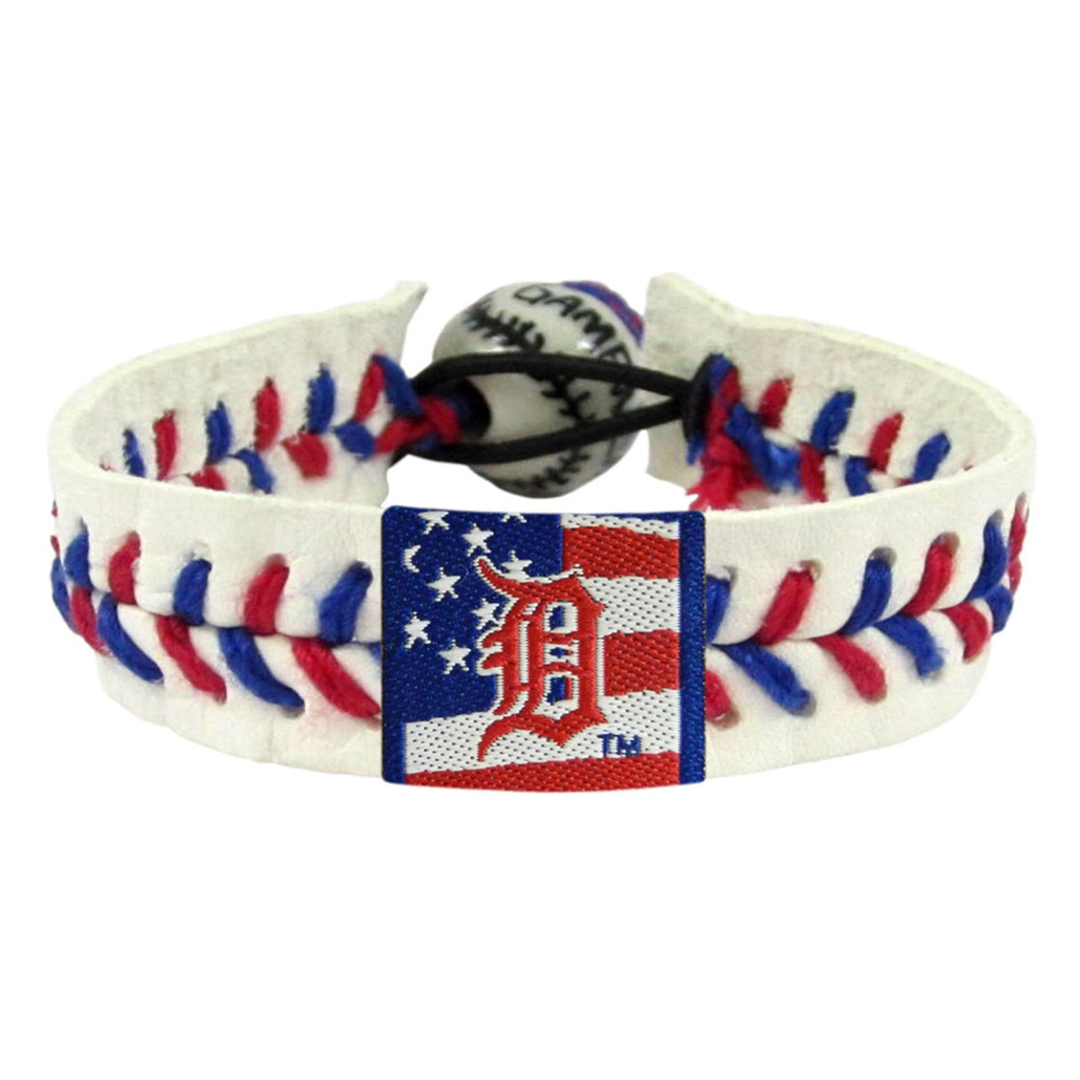 Gamewear Detroit Tigers Stars and Stripes Baseball Bracelet Fan Gear MLB Detroit Tigers
