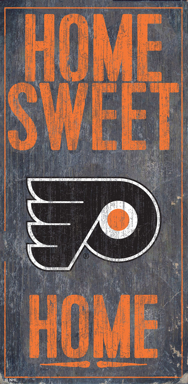 Fan Creations Philadelphia Flyers Home Sweet Home Wood Sign 6x12 Fan Gear NHL Philadelphia Flyers