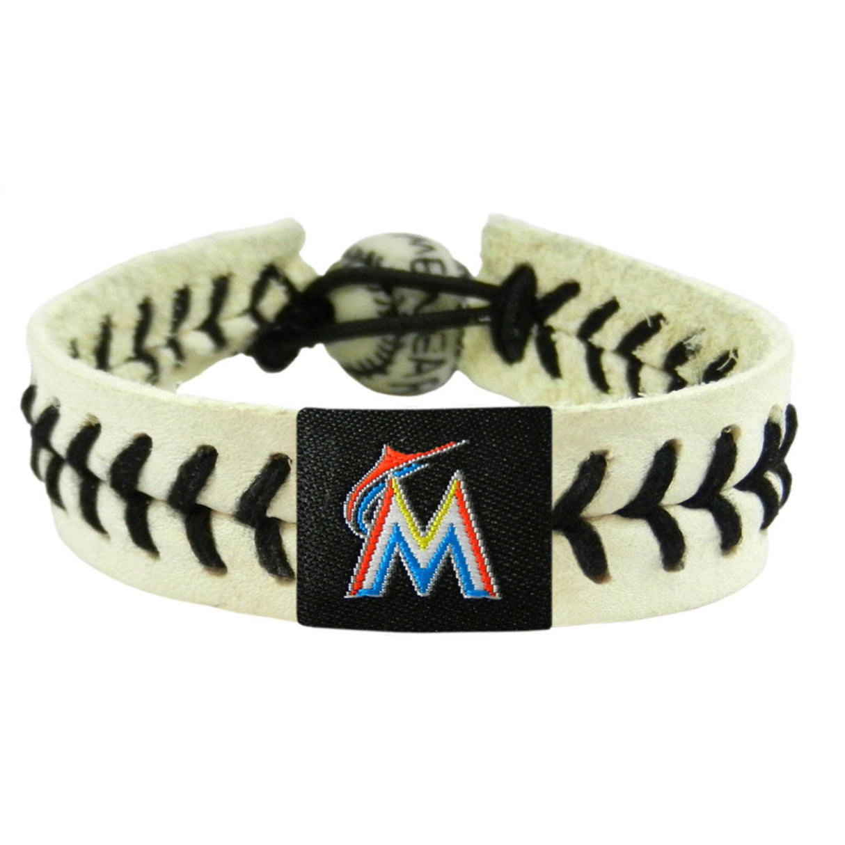 Gamewear Miami Marlins Genuine Baseball Bracelet Fan Gear MLB Miami Marlins