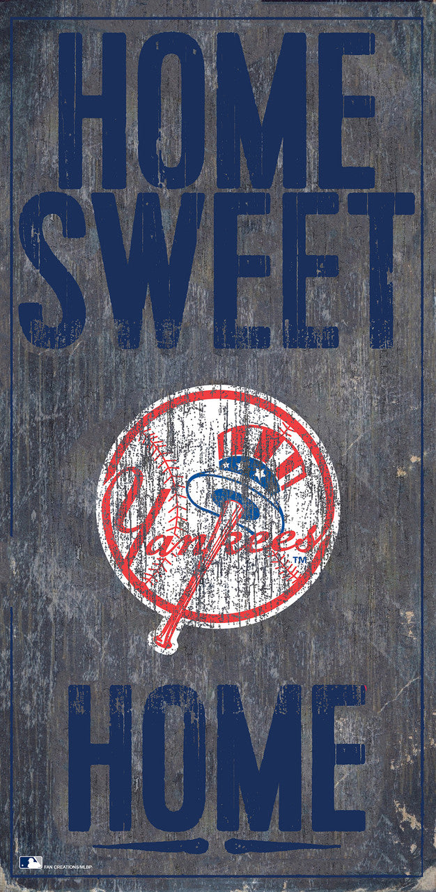 Fan Creations New York Yankees Home Sweet Home Wood Sign 6x12 Fan Gear MLB New York Yankees