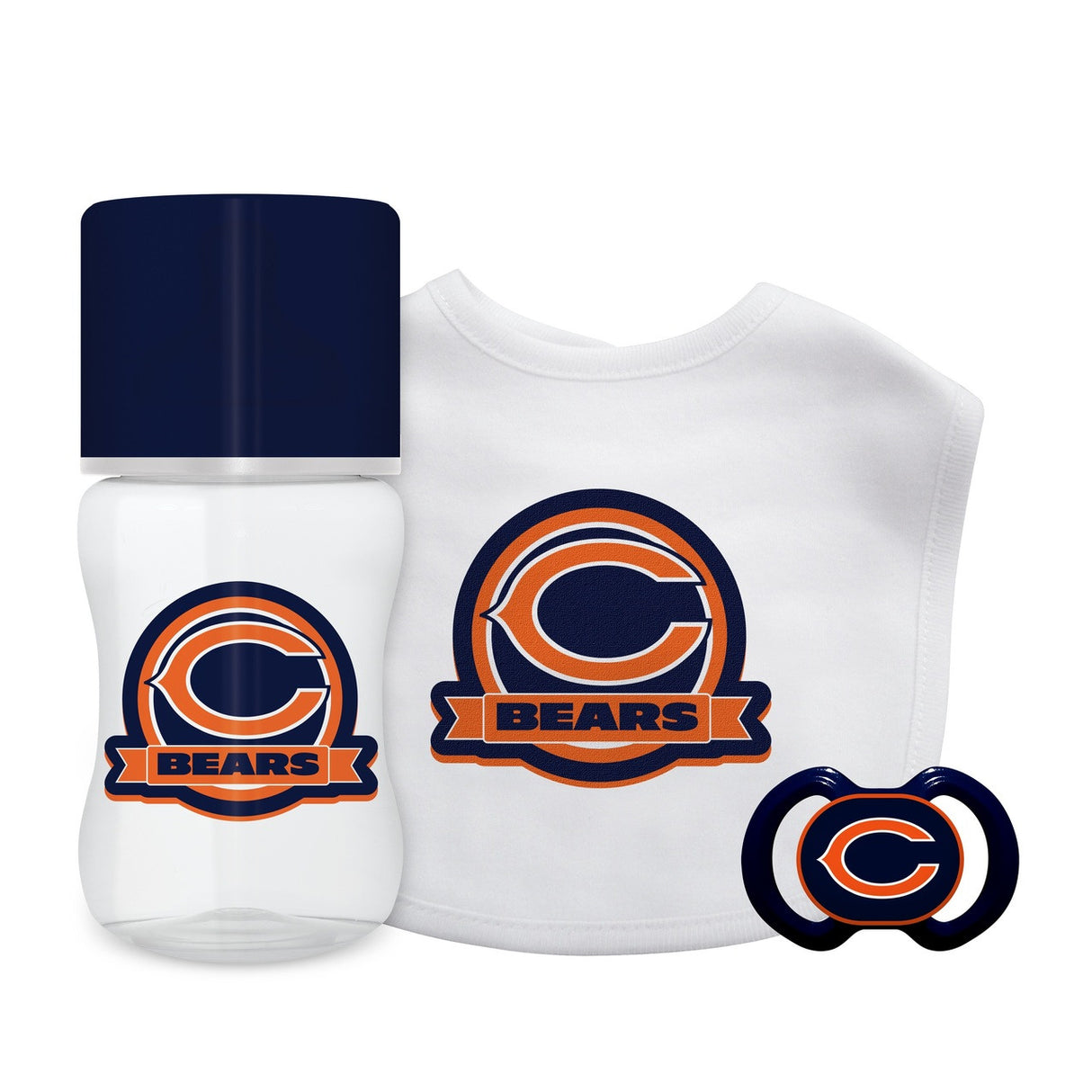 Baby Fanatic Chicago Bears Baby 3 Piece Gift Set Fan Gear NFL Chicago Bears