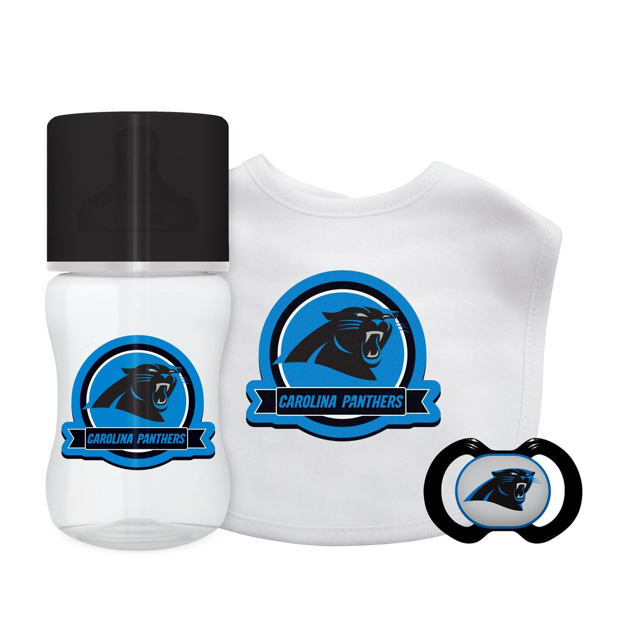 Baby Fanatic Carolina Panthers Baby 3 Piece Gift Set Fan Gear NFL Carolina Panthers